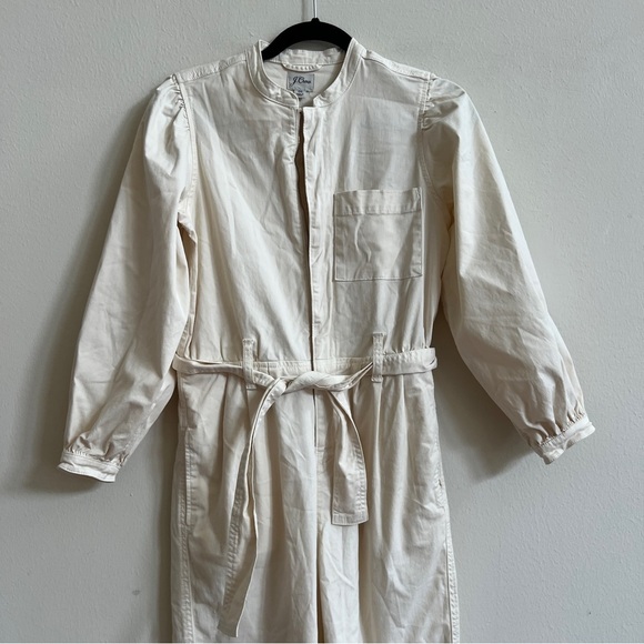 J.Crew • Puff Sleeve Chino Jumpsuit - Picture 3 of 6